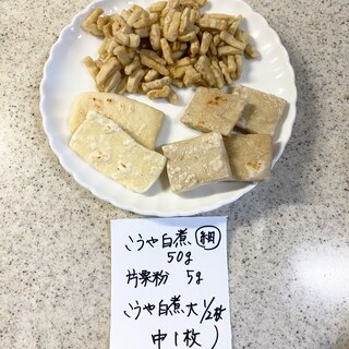 高野豆腐の白煮からのソテー（形の検証付き）